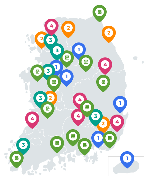 문화도시 지정 현황 지도